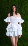 ROMA TOP - WHITE COTTON STRIPES
