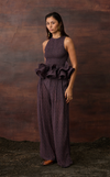 RAFFLESIA TOP - PURPLE CHEVRON