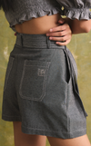 MANILA SHORTS - GREY DENIM
