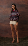 ROMA TOP - LILAC STRIPES