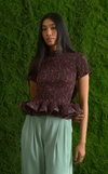 APULIA TOP - VERMILION GREEN LOTUS