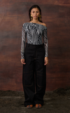 FREYJA TOP -  BLACK VEINS