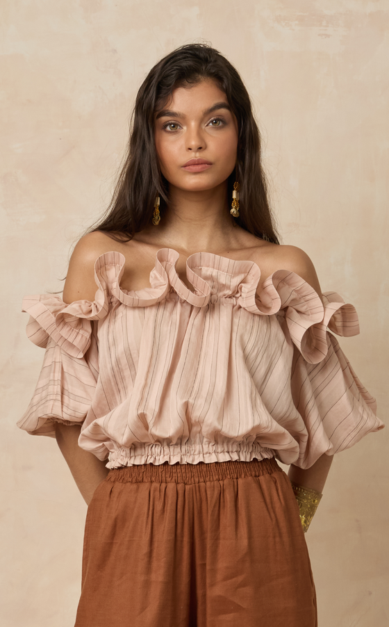VIERA TOP - BLUSH STRIPES