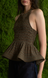 BIRA TOP - GREEN MICRO FLORAL