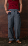 BENGAL PANTS - BLUE DENIM STRIPES
