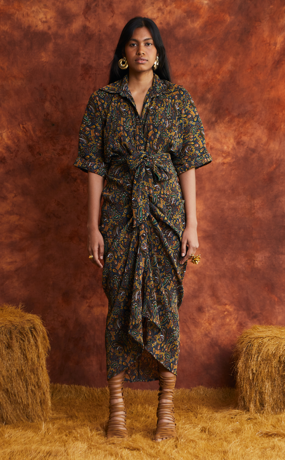 ASMARA DRESS - BLUE PAISLEY