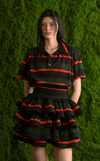 SAN REMO POLO - GREEN-ORANGE STRIPES