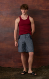 BENGAL SHORTS - BLUE DENIM STRIPES