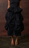 CATTLEYA SKIRT - BLACK SEERSUCKER (PRE ORDER)