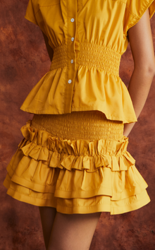  VALLETA SKIRT - MUSTARD POPLIN