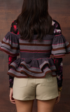 ROMA TOP - LILAC STRIPES