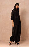 SORRENTO PANTS - BLACK HONEYCOMB