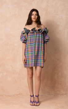  VIERA DRESS - PURPLE PLAID (PRE ORDER)