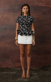 APULIA TOP - BLACK FLORAL
