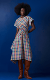 HAITI DRESS - PINK CHECKERED