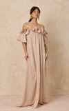VIERA LONG DRESS - BLUSH STRIPES