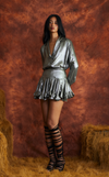 GOBI SKIRT - SILVER METALLIC