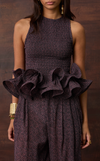 RAFFLESIA TOP - PURPLE CHEVRON