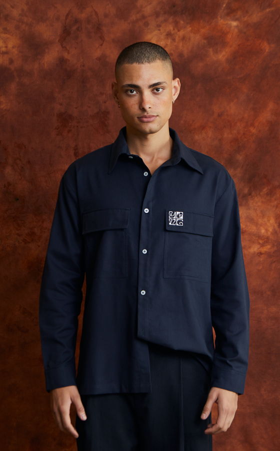 LUGANO POLO - NAVY OXFORD