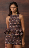 VHINDI SHORTS - PURPLE PAISLEY