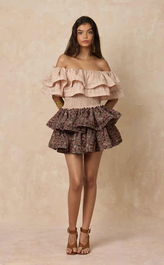 AYDA SKIRT - BROWN AUTUMN