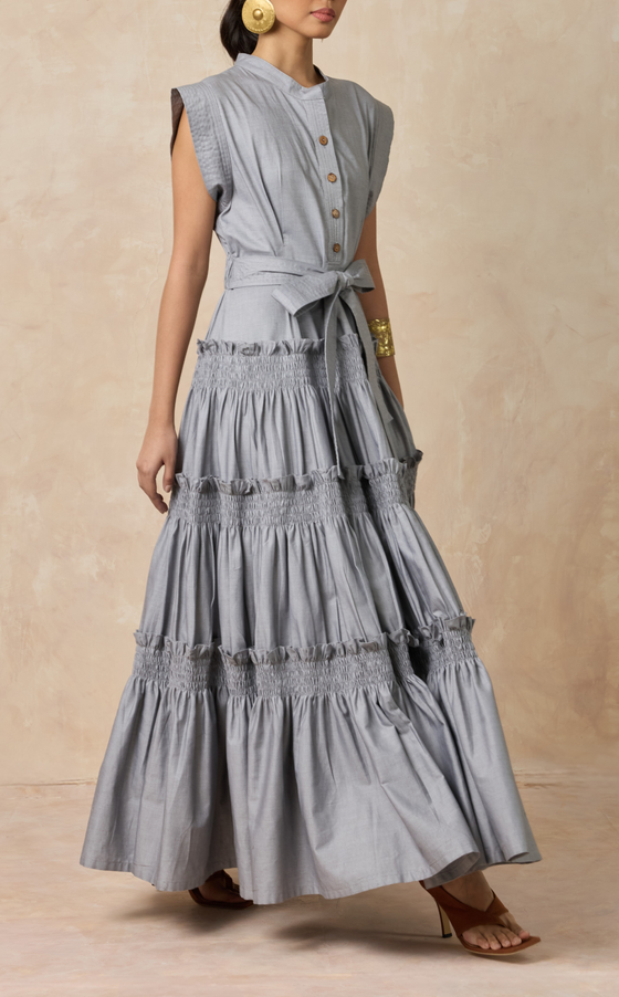 AKITA LONG DRESS - GRAY