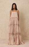 MAGAYON DRESS - BLUSH STRIPES (PRE ORDER)