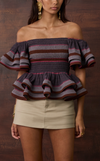 ROMA TOP - LILAC STRIPES
