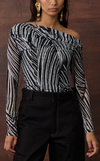 FREYJA TOP -  BLACK VEINS