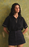 SAN REMO POLO - BLACK LINEN