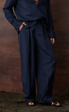 BAGAN PANTS - NAVY PINSTRIPES