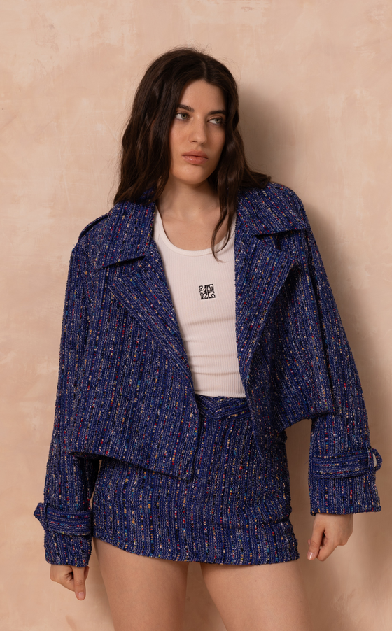 PORTO JACKET - BLUE TWEED