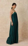 CAPRI DRESS - EMERALD SATIN (PRE ORDER)