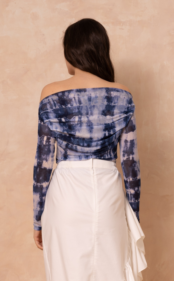 FREYJA TOP -  BLUE TIE DYE (PRE ORDER)
