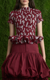 APULIA TOP - RED WHITE FLORAL