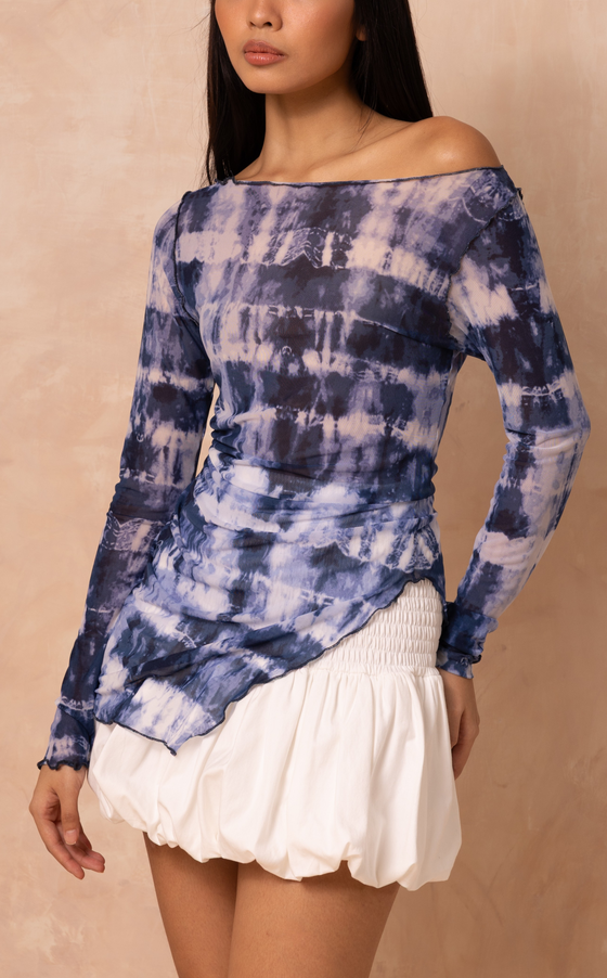KORA TOP -  BLUE TIE DYE (PRE ORDER)