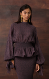 SENEGAL TOP - PURPLE CHEVRON