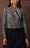 ARA LONG SLEEVES TOP - BLACK VEINS