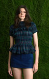 MATERA TOP - GREEN TARTAN (PRE ORDER)