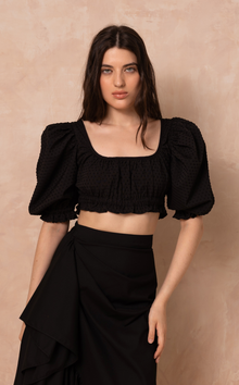  BILBAO TOP - BLACK DOTTED