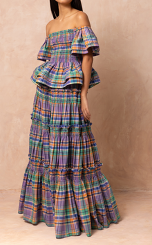  AKITA SKIRT - PURPLE PLAID (PRE ORDER)