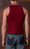 TONIO TANK TOP - GARNET w/ EMBROIDERY