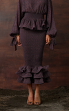 BOLIVIA SKIRT -  PURPLE CHEVRON
