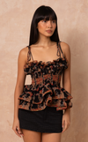 NAMIBIA TOP - BLACK BAROQUE