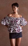 BOGOTA TOP - BROWN FLORAL