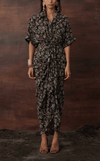 ASMARA DRESS - BLACK BOTANICAL