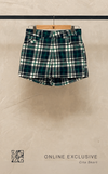 ONLINE EXCUSIVE CITA SKORT BLUE GREEN TARTAN