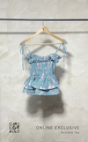 ONLINE EXCLUSIVE NAMIBIA TOP POWDER BLUE FLORAL