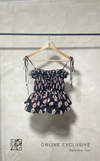 ONLINE EXCLUSIVE NAMIBIA TOP BLACK PEACH FLORAL