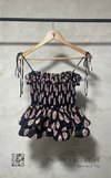 ONLINE EXCLUSIVE NAMIBIA TOP BLACK PEACH FLORAL
